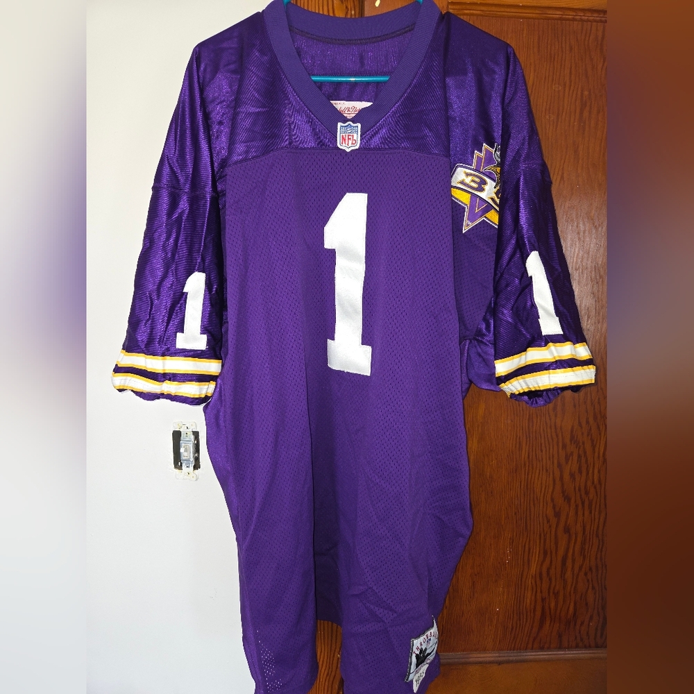 Mitchell And Ness Warren Moon 1995 Minnesota Vikings Authentic Jersey Mens 56 3X
